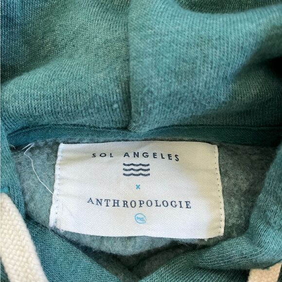 Anthropologie Sol Los Angeles Love Cropped Hoodie XS Petite - Picture 6 of 9